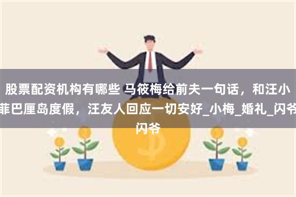 股票配资机构有哪些 马筱梅给前夫一句话，和汪小菲巴厘岛度假，汪友人回应一切安好_小梅_婚礼_闪爷