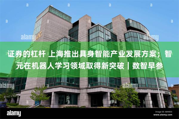 证券的杠杆 上海推出具身智能产业发展方案；智元在机器人学习领域取得新突破｜数智早参